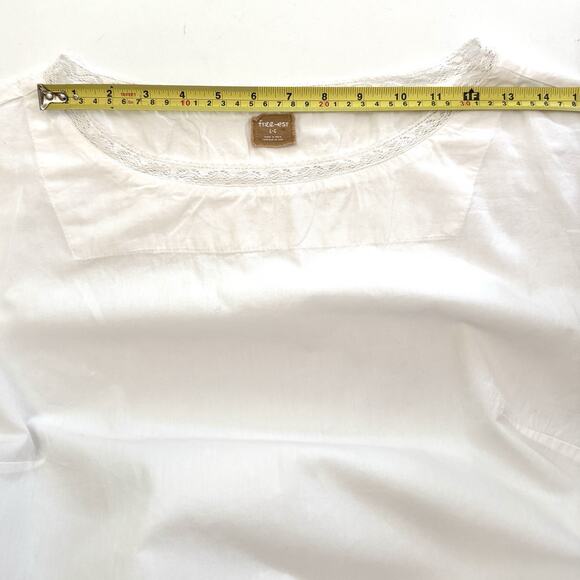 Free-est Free People La Bamba Mini Dress Tunic White Boho Top - Picture 14 of 14